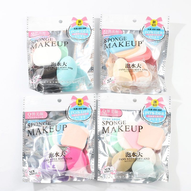 SPONGE SPONS WAJAHMAKE UP SET 6 IN 1 BEAUTY BLENDER SPONGE BEDAK ISI 6 PCS POWDER MURAH