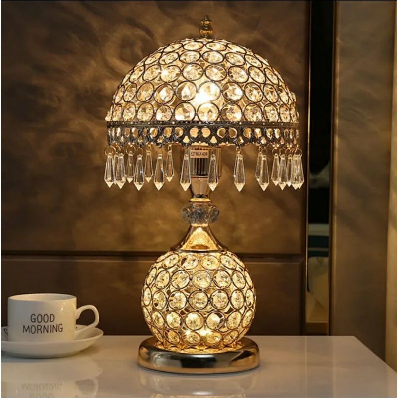 LAMPU MEJA KRISTAL IMPORT