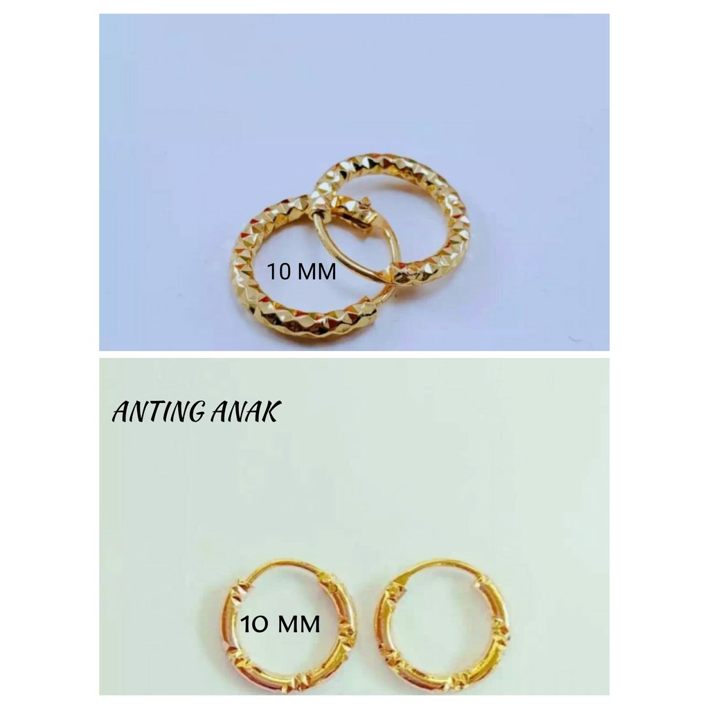 ANTING RING RING BULAT 3 UKURAN BISA UNTUK ANAK DAN DEWASA BAHAN XUPING AWET