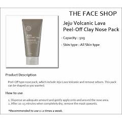 The Face Shop Jeju Volcanic Pore Lava Peel-Off Clay Nose Pack 50ml