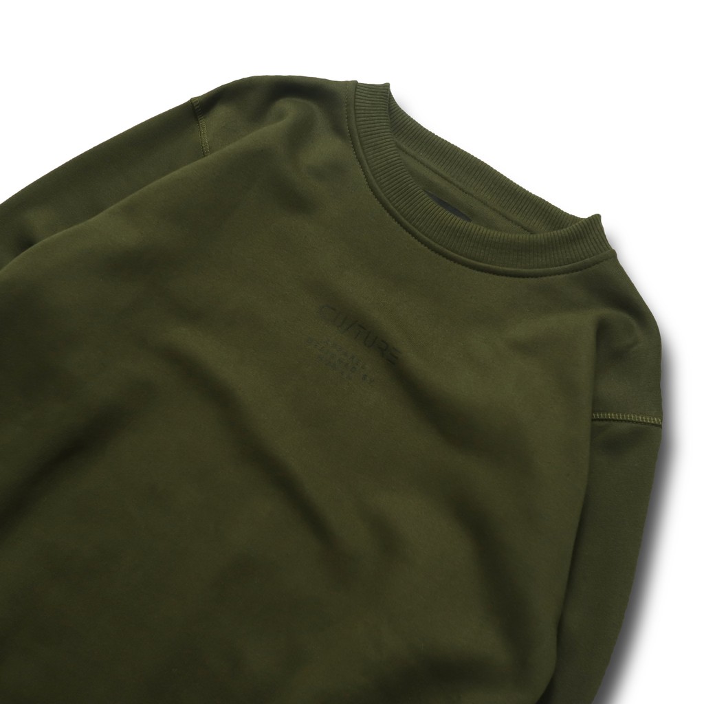 CULTURE BASIC | CREWNECK OLIVE BUNDLING ( WAISTBAG + DOMPET + CREWNECK)