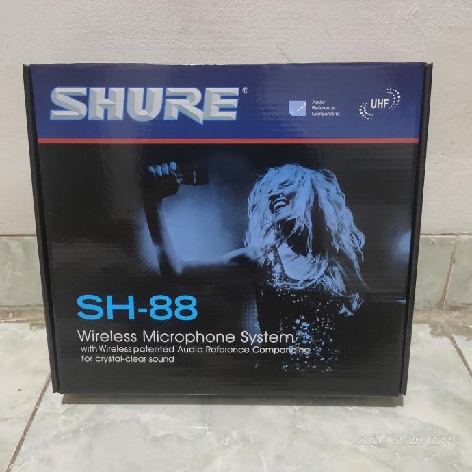 READY COD ORIGINAL Mic wireless SHURE SH-88 Wireless microphone SHURE SH 88 Freq UHF