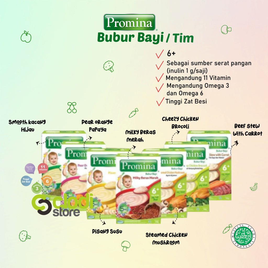 Promina Bubur Bayi 6+ 120gr-1