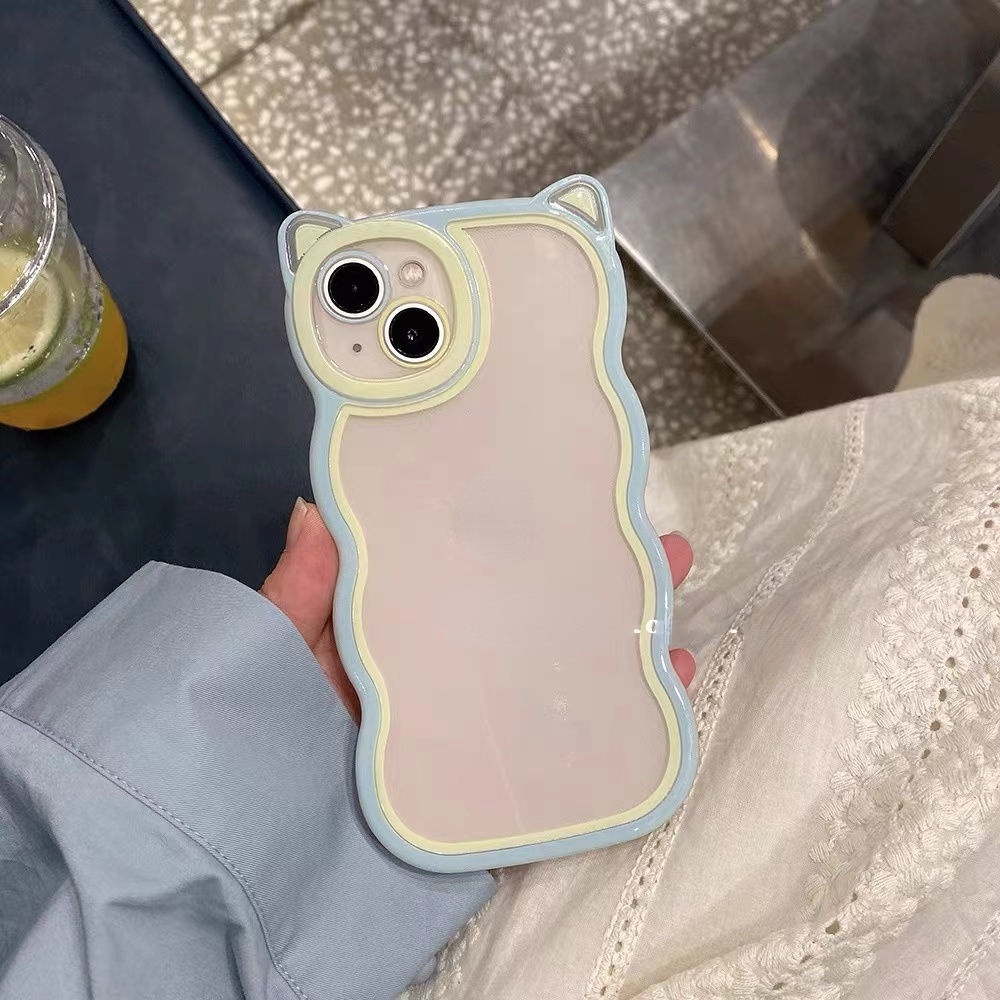 Case Transparan Desain Telinga Kucing Untuk iphone 12 13 11 Pro Max X Xs Max Xr