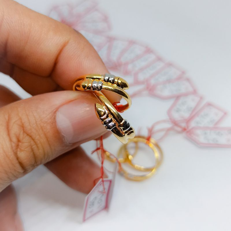 Cincin kuku macan emas asli kadar 300%