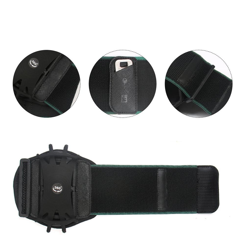 Rotatable Armband Wristband Smartphone Holder Running Sport - HA01221 - Black