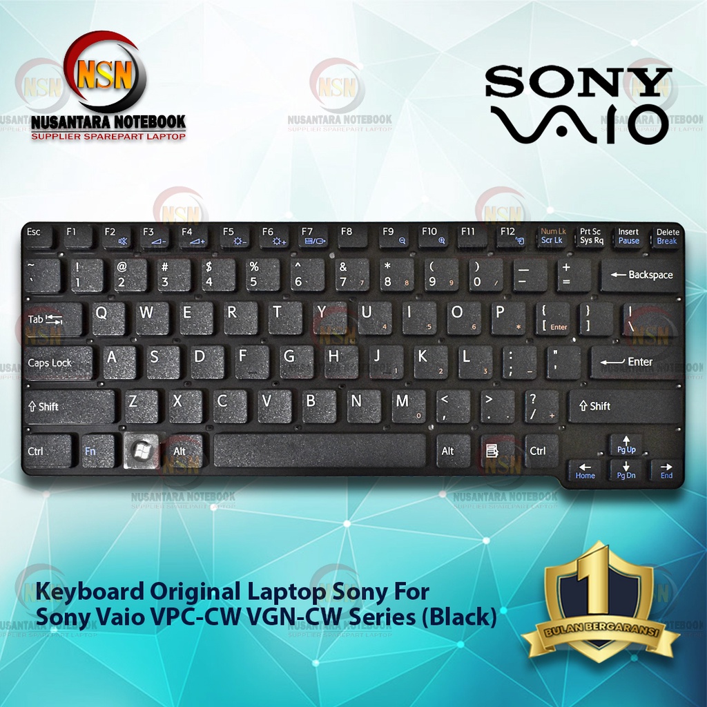 Keyboard Laptop Sony Vaio VPC-CW VGN-CW Series - Black