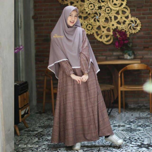 Gamis Michan Kotak-Kotak Alika Dress by Michan (Gamis Saja)