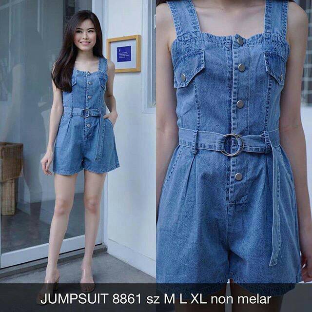 CELANA JEANS WANITA JUMPSUIT 8861 IMPORT JEANS