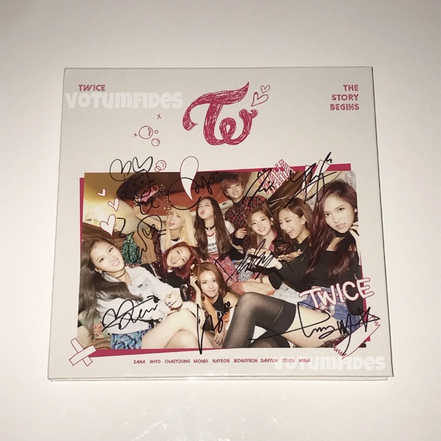 TWICE THE STORY BEGINS SIGNED ALBUM WITH TZUYU PHOTOCARD SET