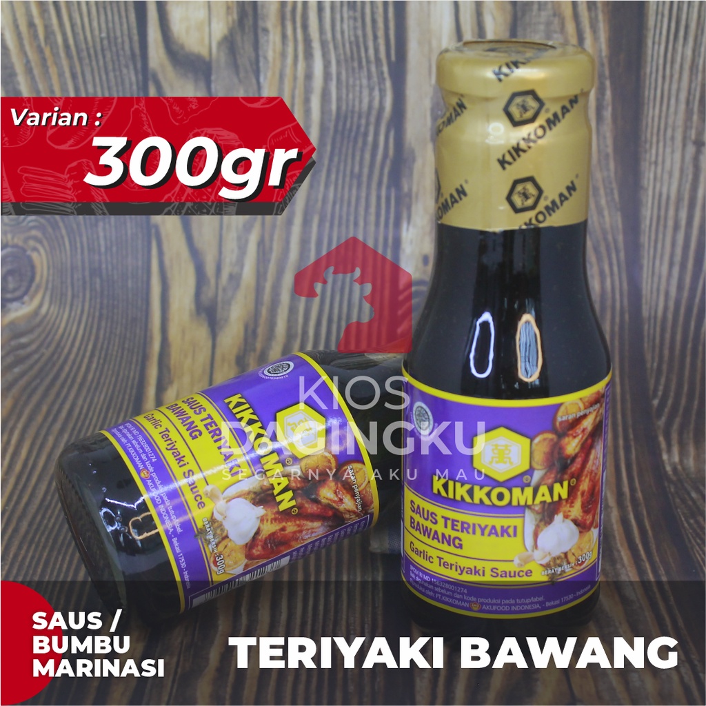 

Saus / Bumbu Marinasi TERIYAKI BAWANG/GARLIC TERIYAKI KIKKOMAN @300gram