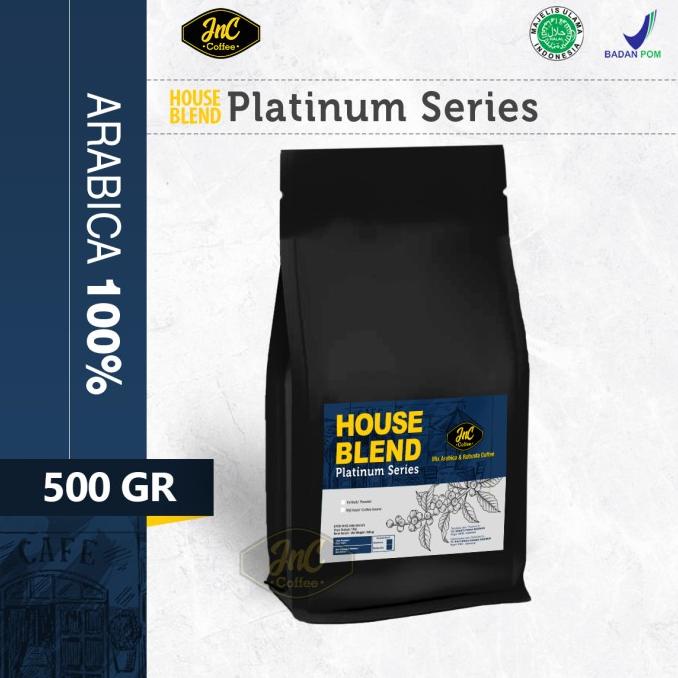 

JnC House Blend Platinum 100% Biji Kopi Arabika 500 Gr
