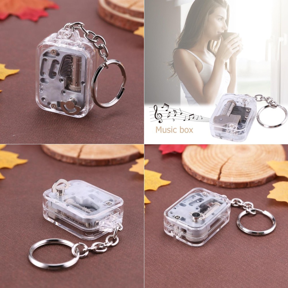 Grab Medan Gantungan Kunci Kotak Musik DIY 18 Tones Mechanical Metal Music Box Keychain - MBB18