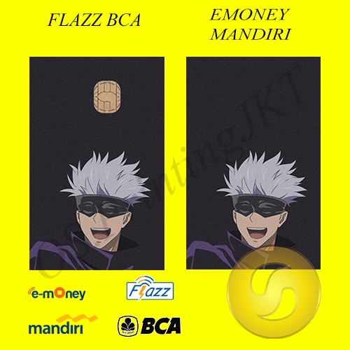 CUSTOM KARTU FLAZZ BCA GENERASI 2 ATAU EMONEY/SALDO 0 -JUJUTSU KAISEN EDITION