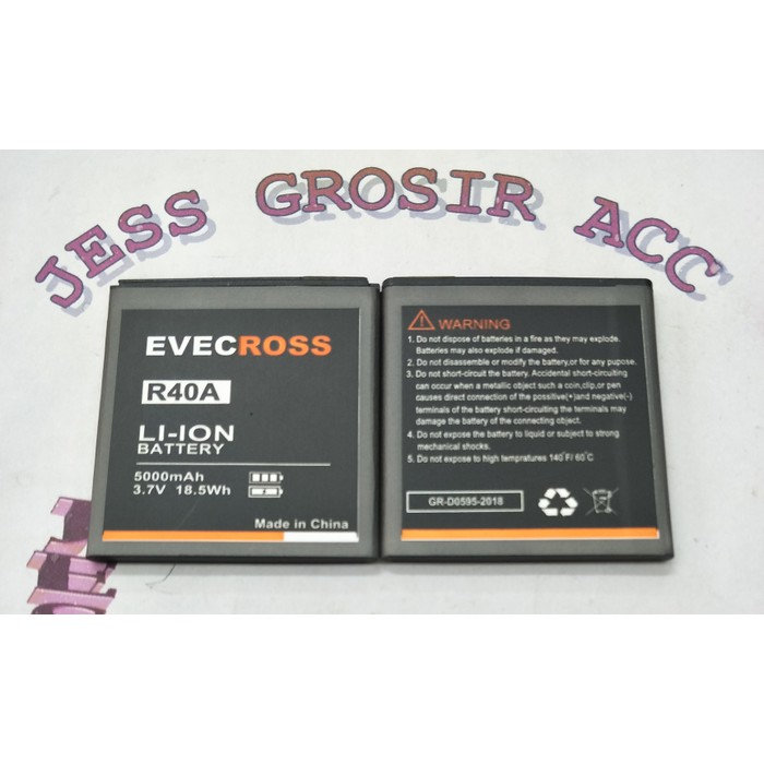 Baterai Battery Batere Evercross Evercoss Cross R40A Winner T Ultra - Hitam