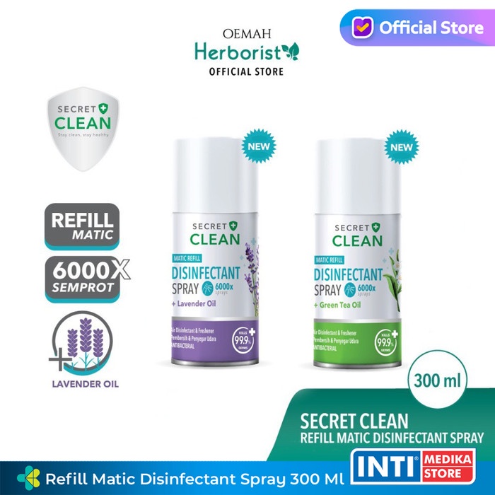 Secret Clean - Disinfektan Spray Matic Refill 300Ml Air Freshener #98