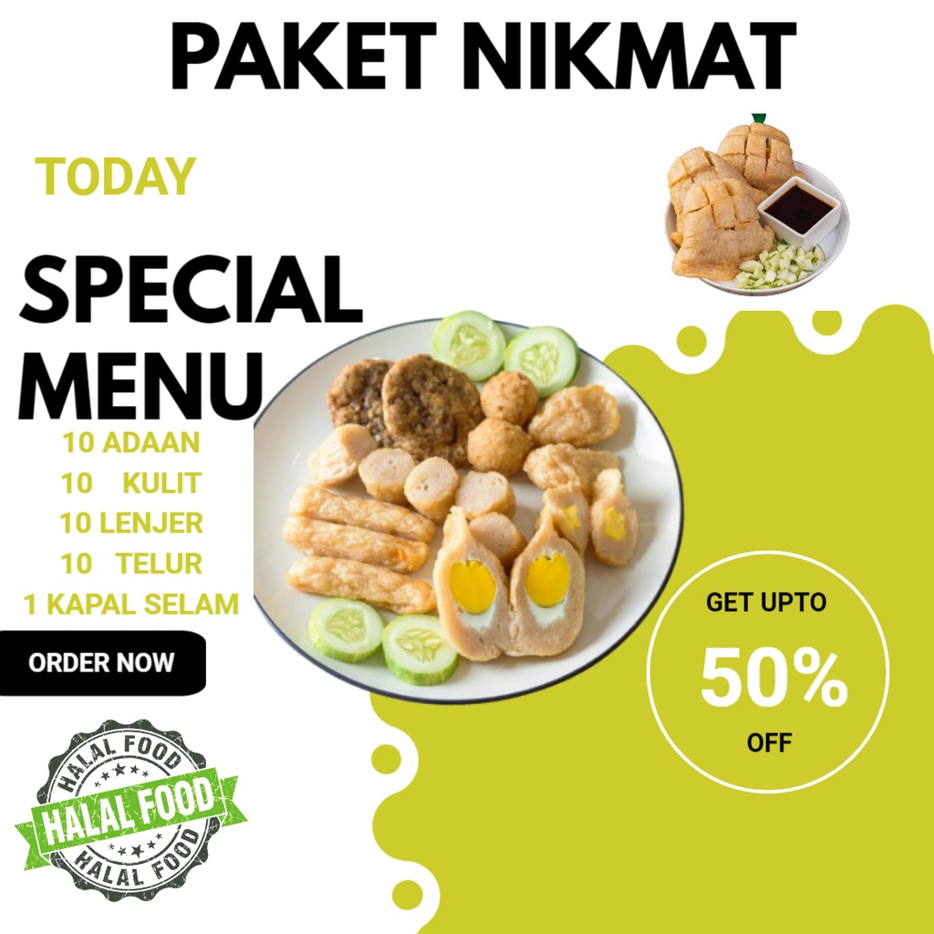 Pempek asli palembang paket E empek empek frozen