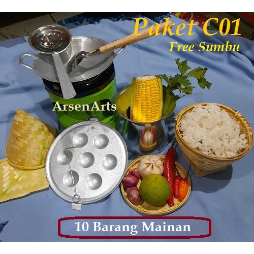 Mainan Masak-masakan Paket C1 Mainan Anak Perempuan Mainan Alat Dapur Tradisional 11 Mainan