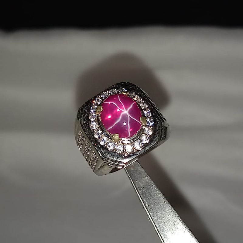 CINCIN PERMATA BATU RUBY AMERICAN STAR ASLI BANGKOK SIAP PAKAI