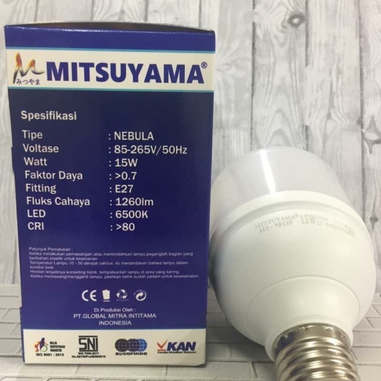 Lampu Led Plafon 15 Watt  Mitsuyama Nebula MS-9815F Cahaya Putih 15W Original