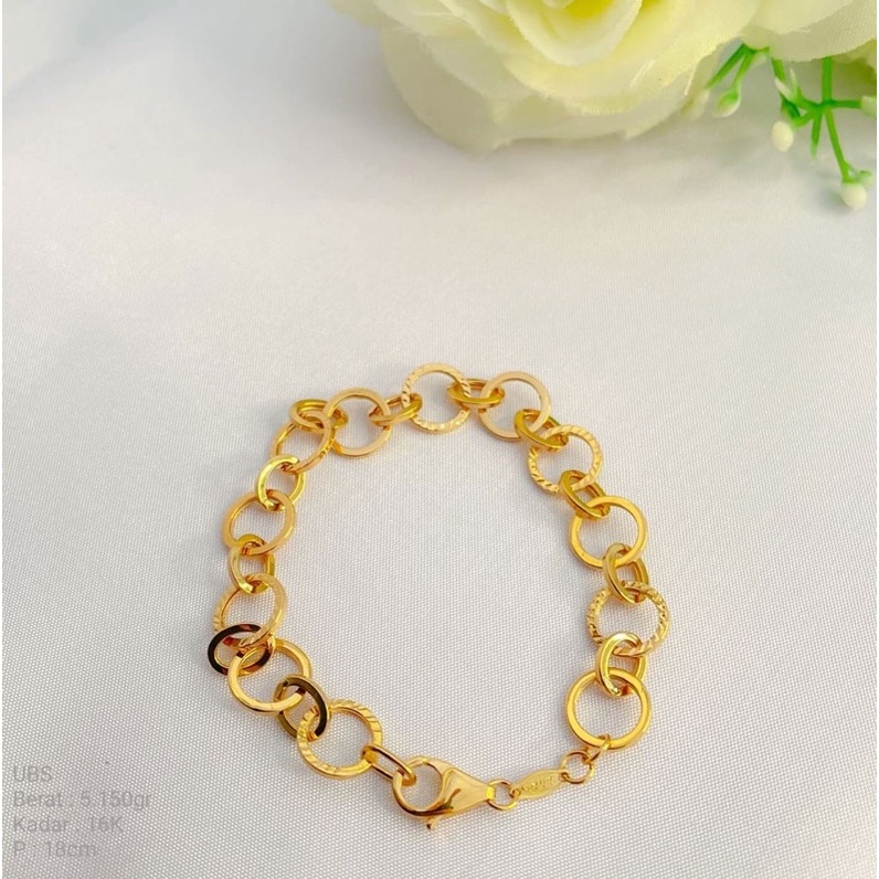 Perhiasan Gelang Emas Mocca Chain UBS 16k/700