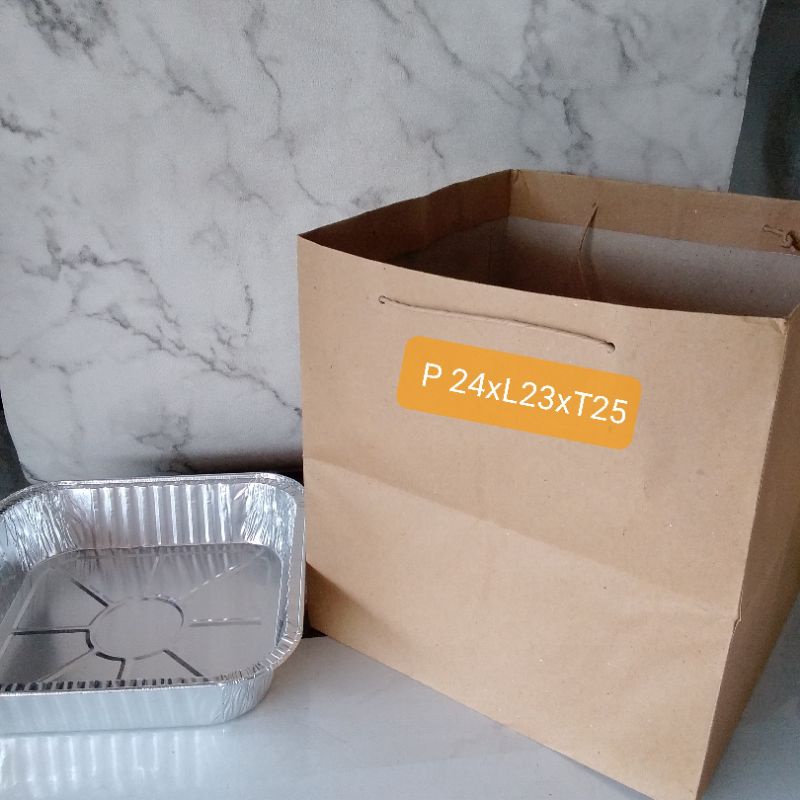 

Paper Bag Tas Kraf Coklat ukuran 24x23x25cm, 5 pcs & 10 pcs