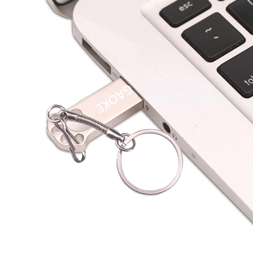 256gb 512GB 1TB 2TB AUGAOKE U Disk External Storage USB 3.0 Bahan Metal Bentuk Cakar Kucing Untuk Mobil
