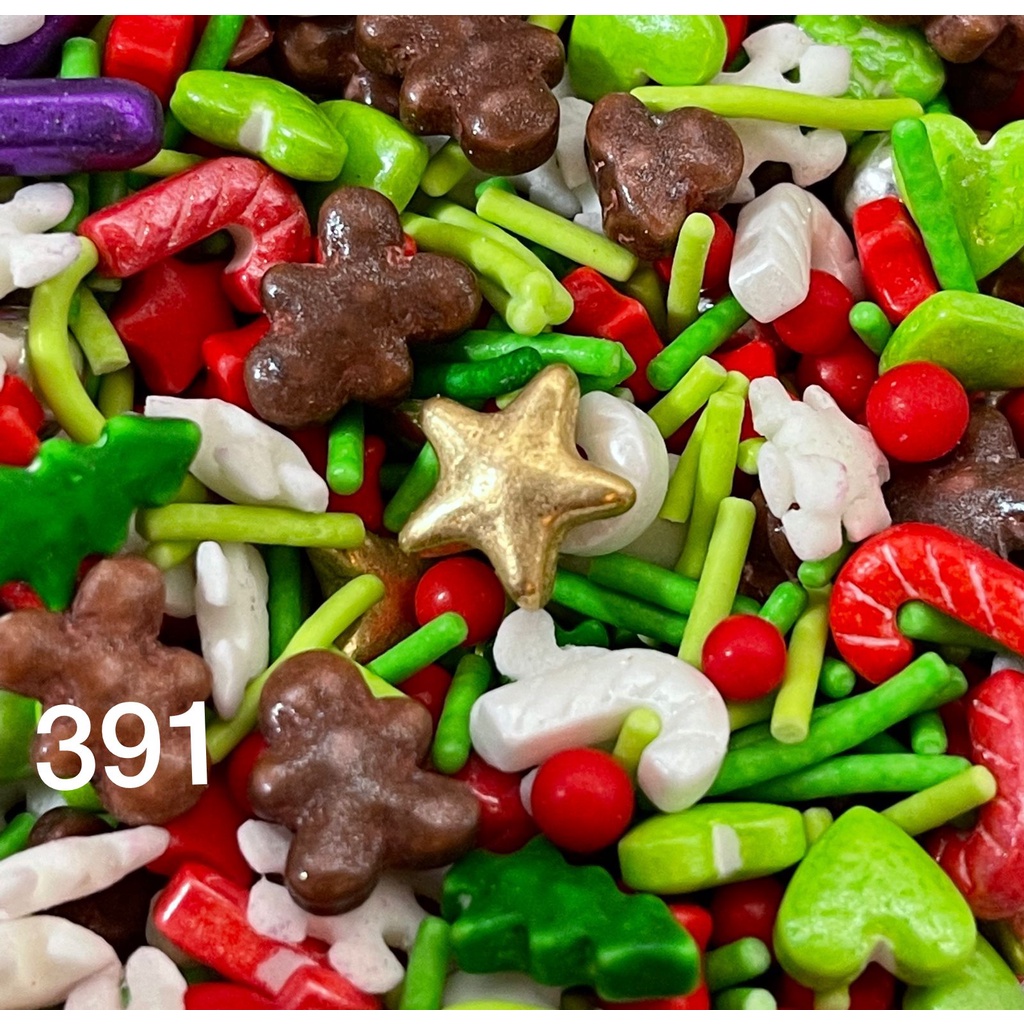 Sprinkles Mix Pearls Christmas - Mix Hiasan Kue Xmas 100gram