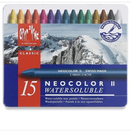 

CRAYON CARANDACHE NEOCOLOR II 15W / Oil Pastel Caradache 15 Warna NeoColor II
