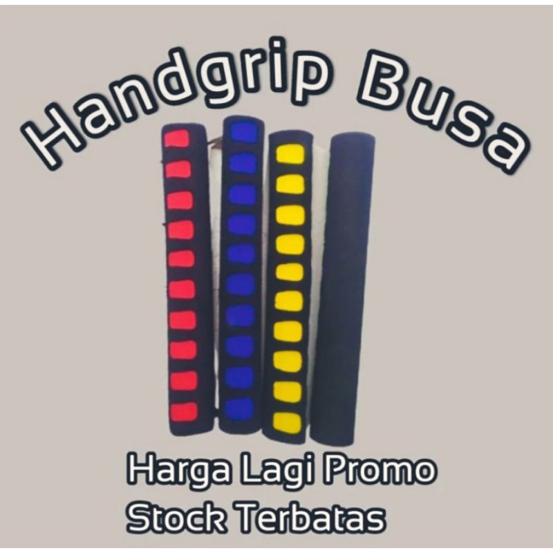 sarung tangan setir sepeda handgrip busa spon warna hitam .merah .biru