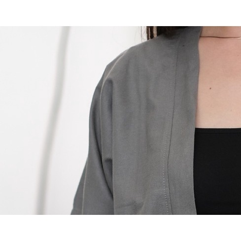 Cardigan Wanita Bella, Outer Linen Oversize