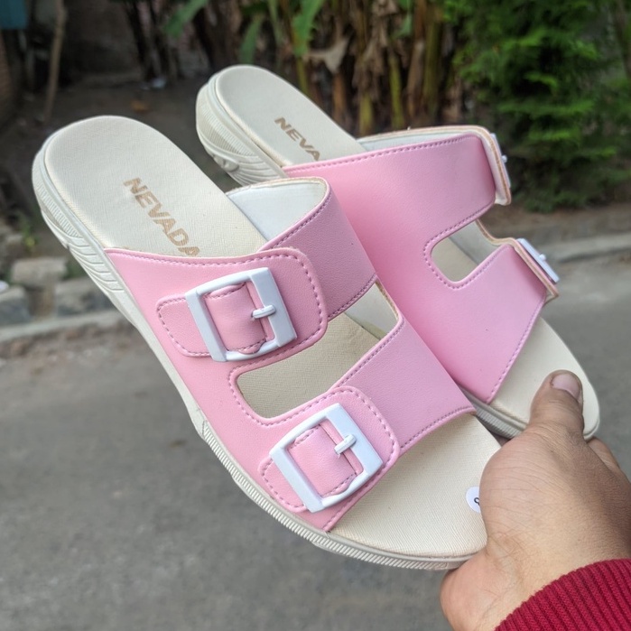 SAKAKI - Sandal Wanita Model Double Strap Sendal Tali Cewek Kekinian