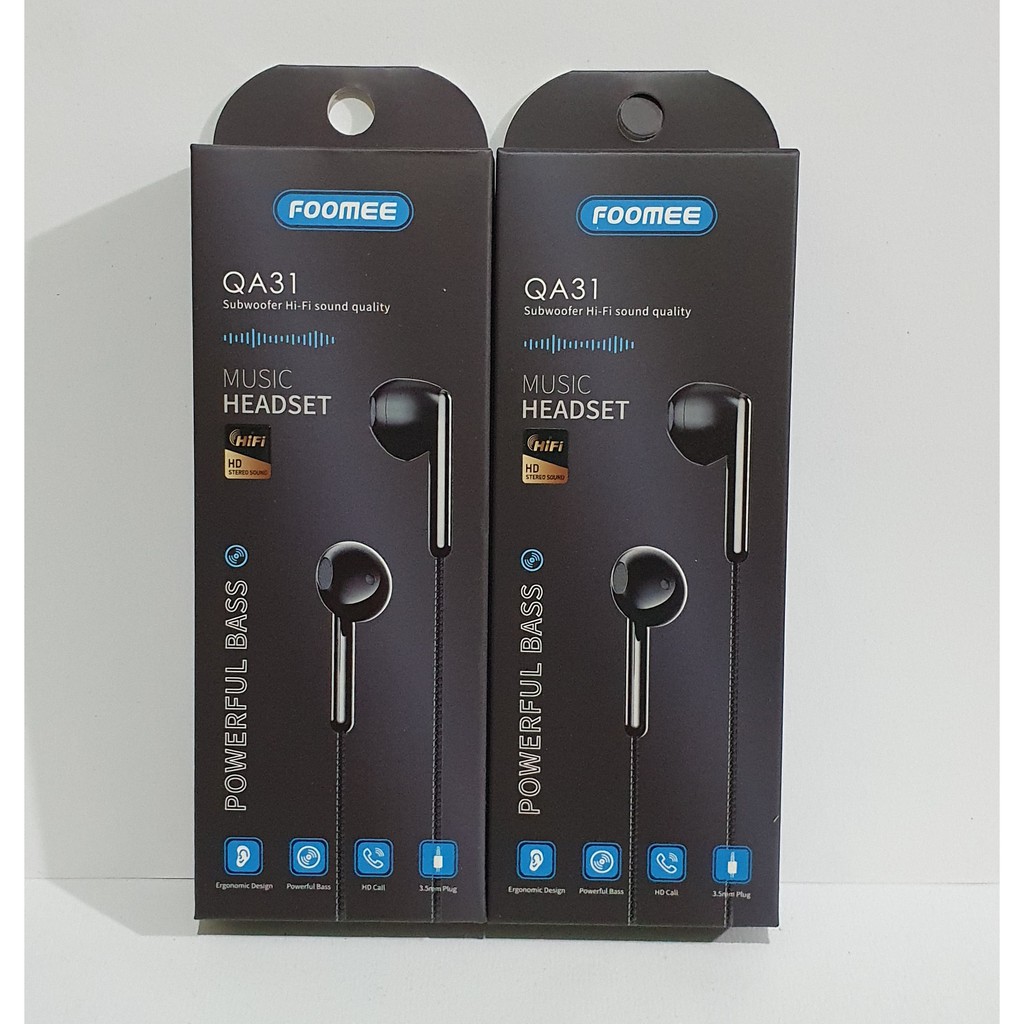 FOOMEE QA31 Headset Hifi Sound Earphone Handsfree With Mic jack 3.5mm