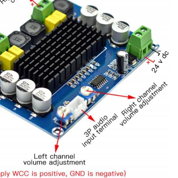 XH-M543 Hi Power Amplifier 2x120w Stereo Subwoofer TPA3116D2