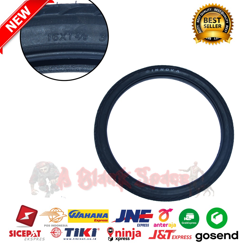 Ban Luar Sepeda 349 16 PLUS 16 x 1 3/8 UNITED INNOVA Seli Lipat Folding