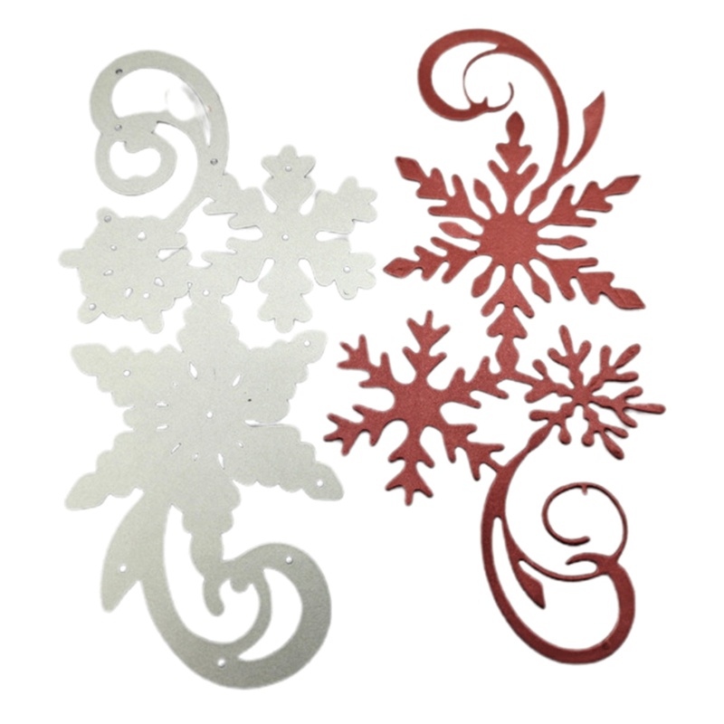 Cetakan Stensil Cutting Dies Motif Snowflake Natal Bahan Metal Untuk Scrapbook / Craft Diy