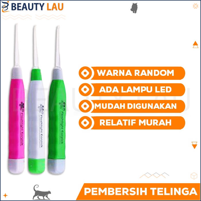 EARPICK LED PEMBERSIH TELINGA KUPING KUCING ANJING ALAT PENGOREK KOTORAN TELINGA KUCING ANJING