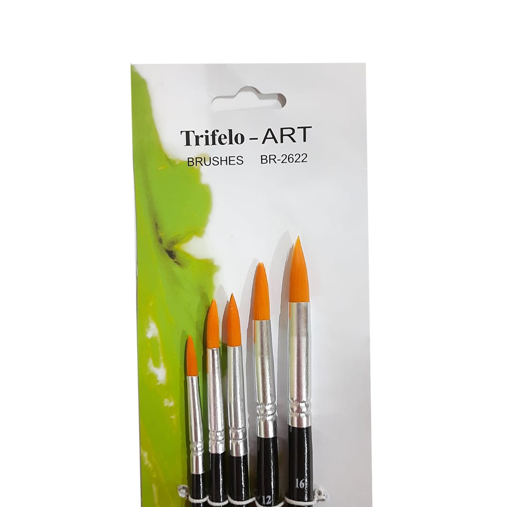 KUAS LUKIS TRIFELO 1 SET = 5 BUAH KUAS