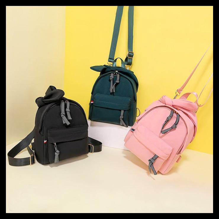 Tas Ransel Wanita Lucu Kecil - Tas Ransel Mini 3 Warna 2639 2640 2641 - Hitam