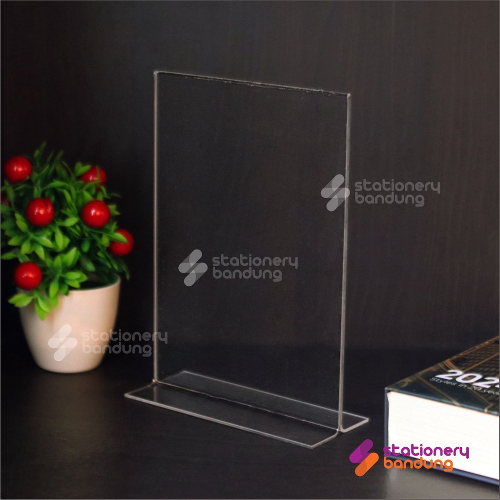 

Display Menu Standing Akrilik Acrylic Papan Tempat Meja Minimalis Untuk Brosur Ukuran A6 A5 A4