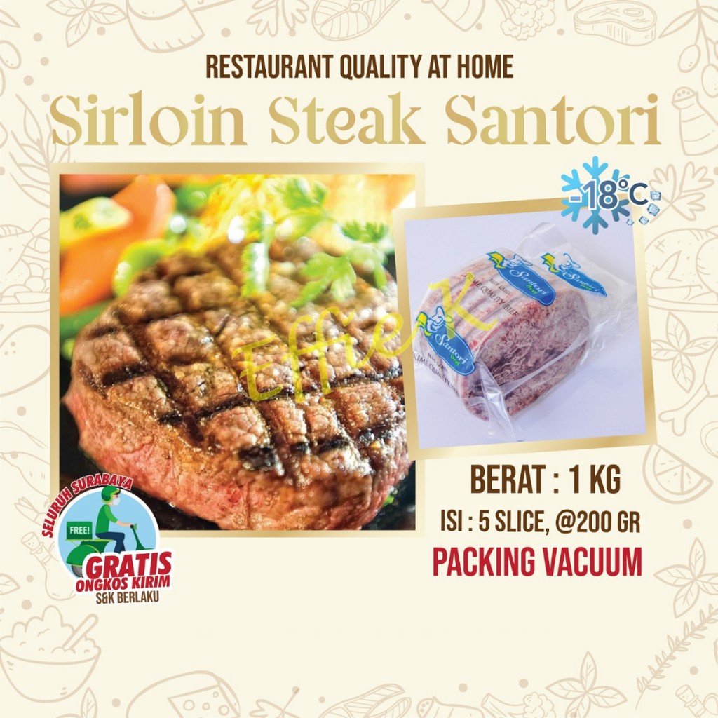 

Santori Blue Label - Sirloin Steak 1 kg