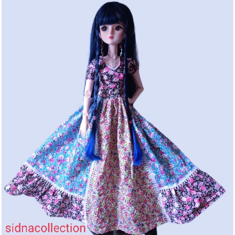Gaun Kombinasi Bjd Doll 60cm