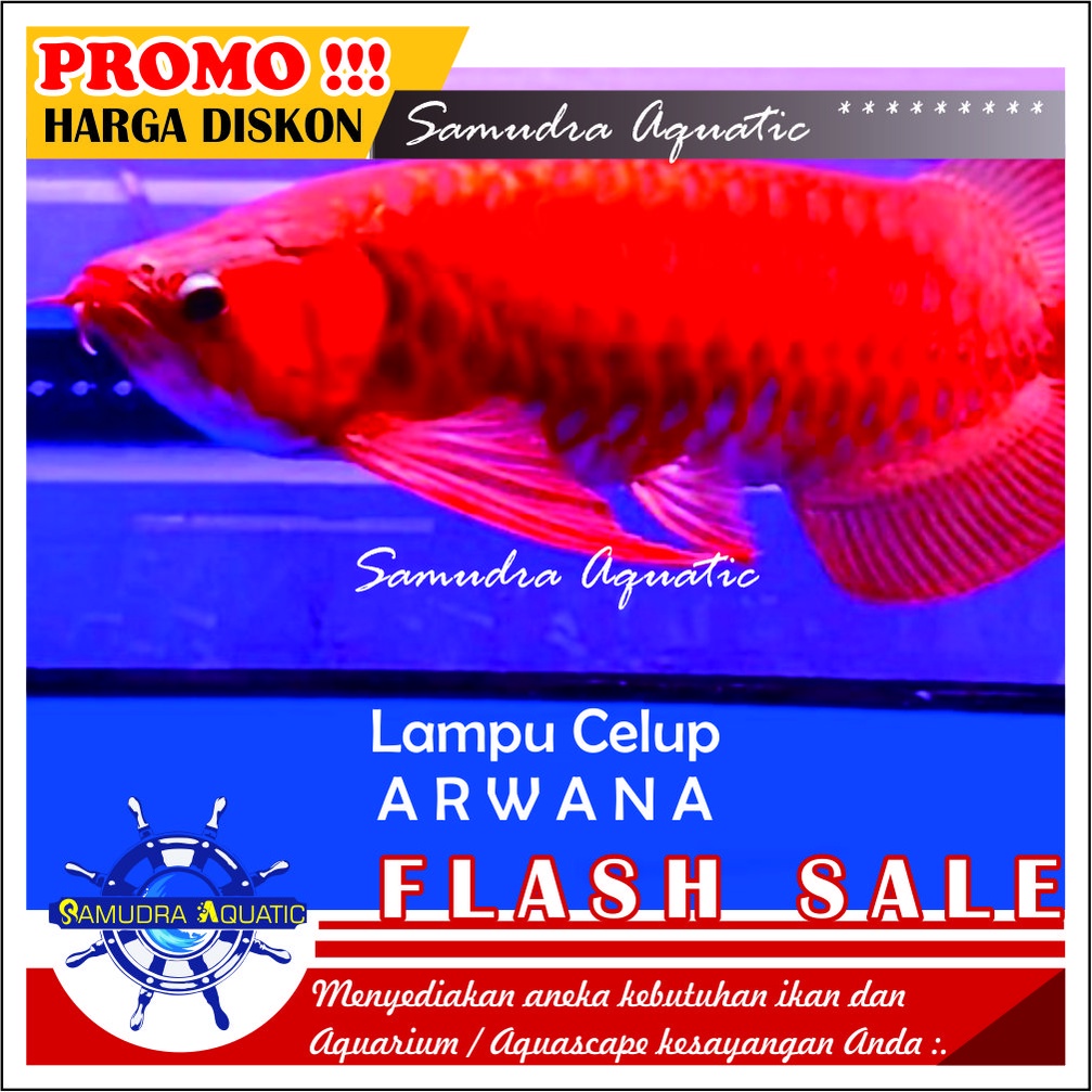 Lampu ARWANA Celup Aquarium, Lampu Arwana, Lampu Celup Merah, HEMAT ENERGY, Aquascape (GRATIS Bublewrap &amp; Kardus)