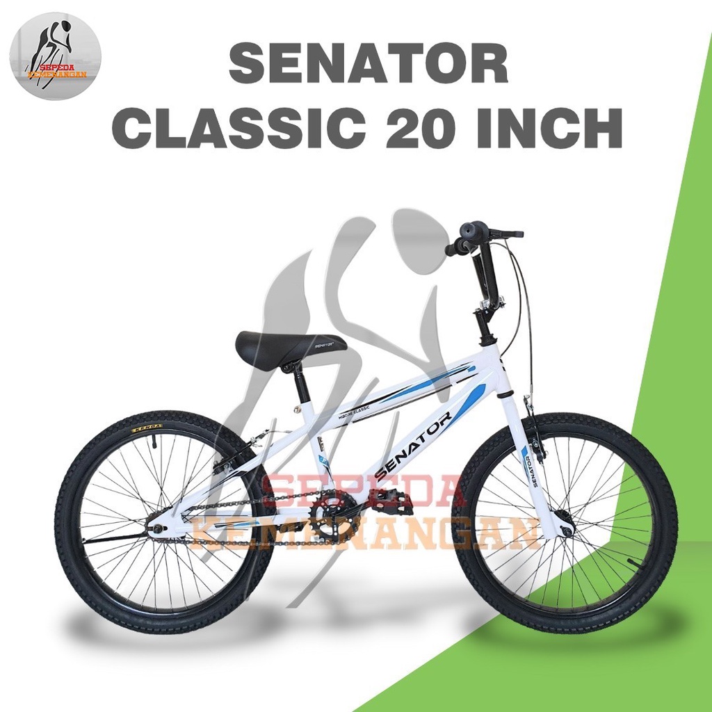 SEPEDA BMX SENATOR CLASSIC UKURAN 20 INCH-WHITE / PUTIH