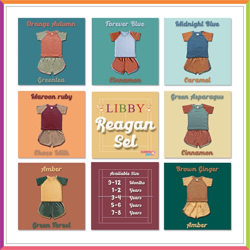 ❤ Fashionbabies ❤ [ TERBARU ] LIBBY REAGAN SET ORIGINAL | EARTH COLOR SERIES | SETELAN OBLONG PENDEK