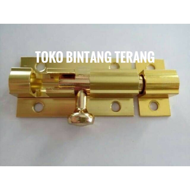 Grendel jendela kunci slot pintu 2" SSK grendel pintu slot jendela lemari kunci pintu 2 inch silver