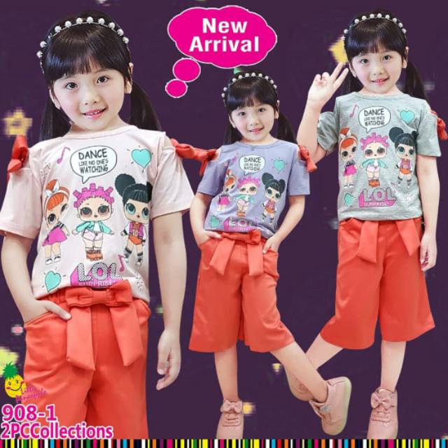 Setelan little pineapple kids 908-1