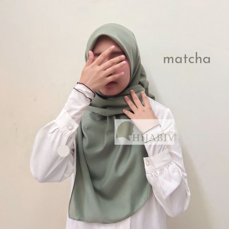 SEGI EMPAT PARIS PREMIUM FINISHING JAHIT TEPI ANTI LETOY (FREE POUCH)-PREMIUM MATCHA