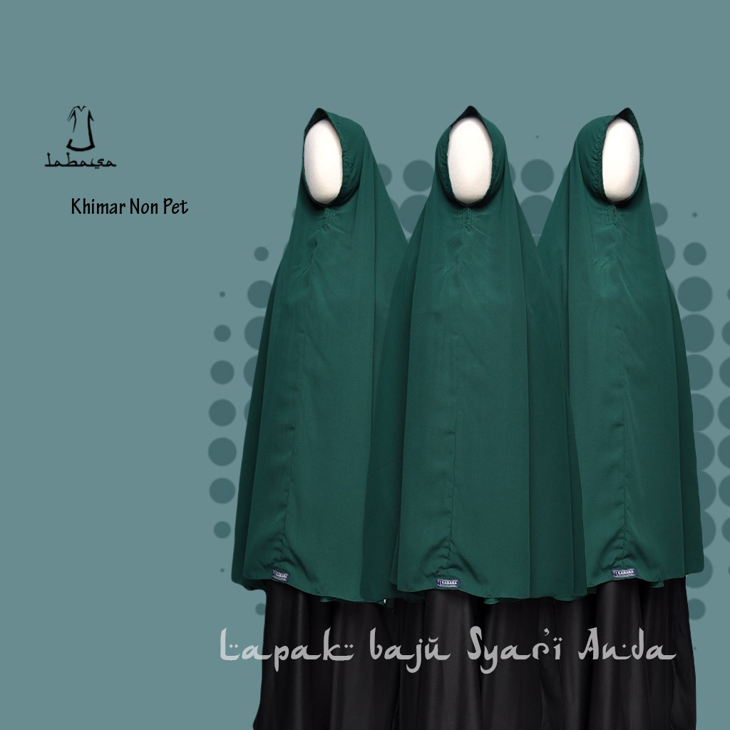 Labasa Khimar Jumbo Non Pet XL Wolfis Sebetis Aneka Warna | Bisa COD