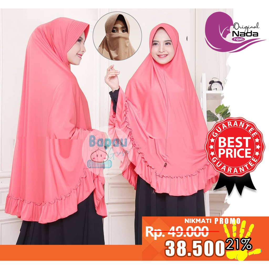 GROSIR  Jilbab Jersey Jumbo Original NADA Pet Antem